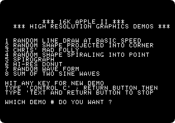The demonstrations of the high resolution graphics