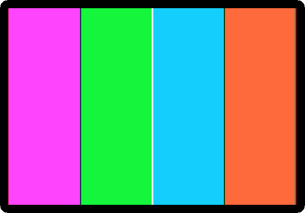 The six colours of the high resolution graphics