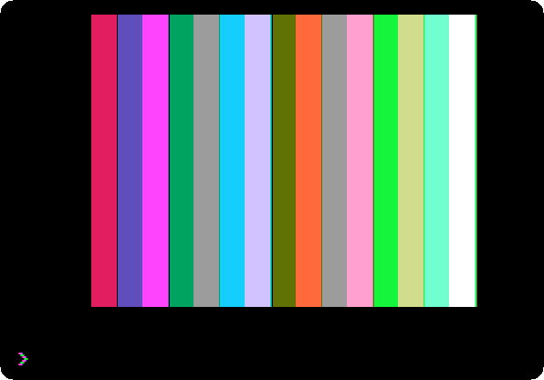 The sixteen colours of Integer BASIC