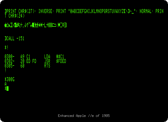 The Mini-Assembler of the enhanced //e