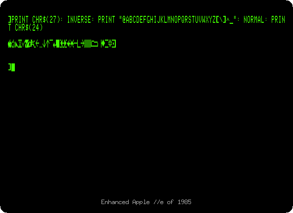 MouseText on the enhanced Apple //e