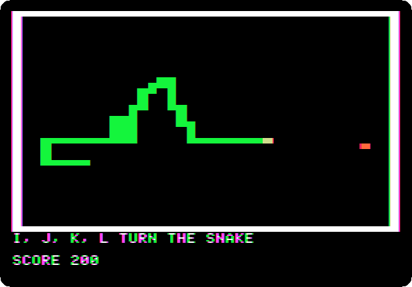 The snake in low resolution