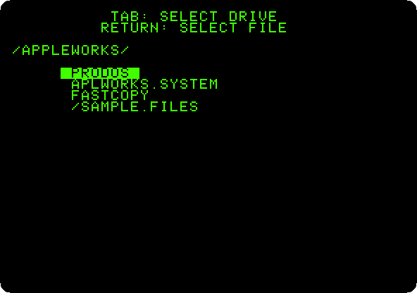 The program selector