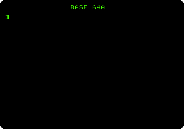 The Base 64A switched on