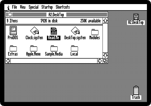 The Apple menu