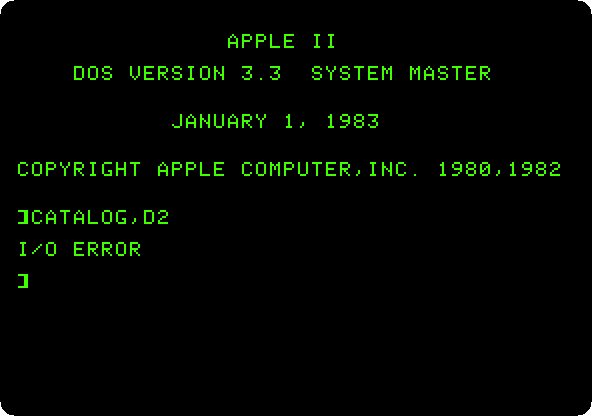 The old diskette can't be read