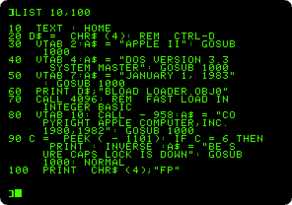 The greeting program