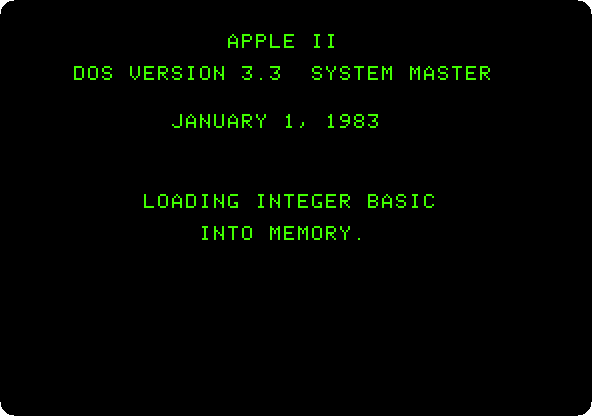 Integer BASIC loaded into the card