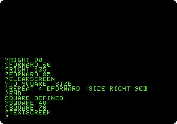 The procedure typed