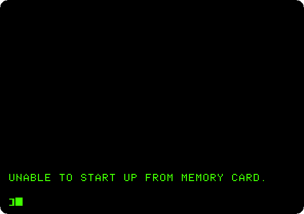 The card can't start up