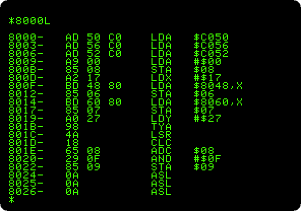 The machine code