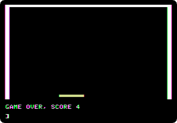 A bat and a ball in low resolution graphics