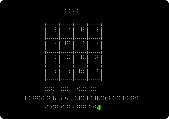 2048 in Apple Pascal