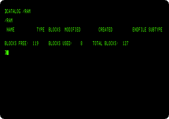 The RAM disk
