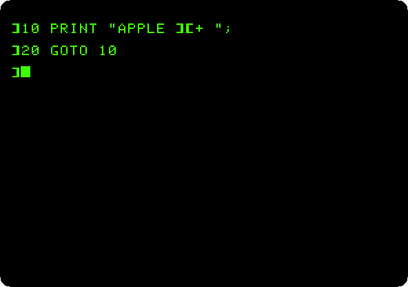 A loop stopped with Control-C
