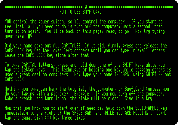 The first page of the tutorial