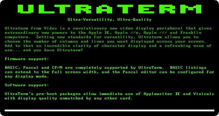 What runs on the Ultraterm